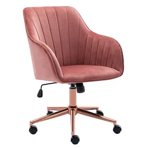 Duhome Home Office Chair Computer Desk Chair Armchair Velvet with Gold Base 1pc - Picture 1 of 36