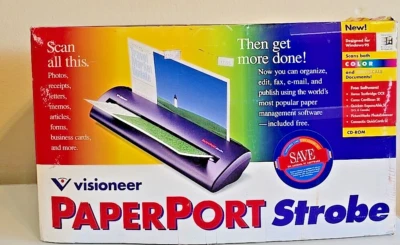 Visioneer Paper Port Strobe S-10 Portable Scanner Color In Original Box Vintage - Image 1 of 4