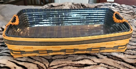 LONGABERGER HOSTESS SERVING TRAY BASKET 1999 COLLECTOR'S CLUB XL LINER PROTECTOR Cover