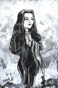 Morticia....original acrylic paint illustration - Picture 1 of 3