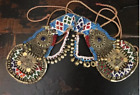 (B)  Antique Kuchi Head Ornament Beaded RARE Choker Necklace