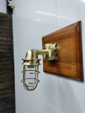 Retro Satin Brass Finish Industrial Marine Antique Wall Sconce Lamp Fixture