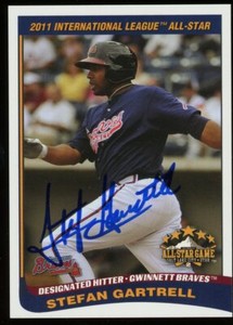2011 Gwinnett Braves STEFAN GARTRELL Signed Card autograph AUTO BRAVES WHITE SOX
