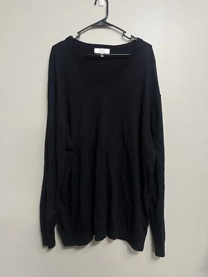 Turnbury Sweater Mens 3XT Tall Dark Gray/Black Extra Fine Merino Wool - Image 1 of 4