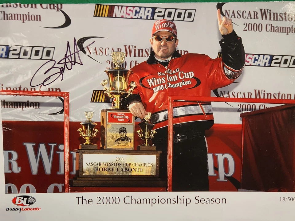 BOBBY LABONTE SIGNED glossy from 2000 season ~ Collectible Scarce Rare - Image 1 of 1