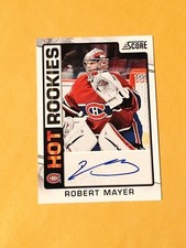 2012-13 Score Hockey Hot Rookies Auto #533 Robert Mayer Montreal Canadiens