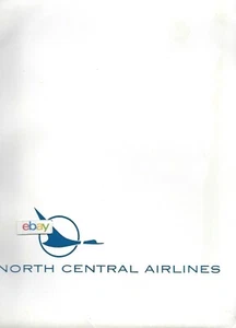 NORTH CENTRAL AIRLINES 70ER JAHRE ORDNER "HERMAN" MALLARD LOGO MSP FLUGHAFEN LEER - Bild 1 von 2