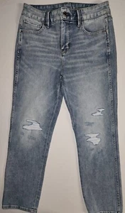 White House Black Market High-Rise Sculpt Destructed Straight Jeans | Size 2S - Picture 1 of 3