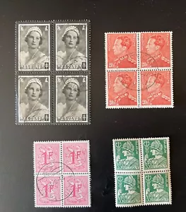 4 Belgium Blocks Of 4 From 1930s: B170, 250, 303 - Picture 1 of 5
