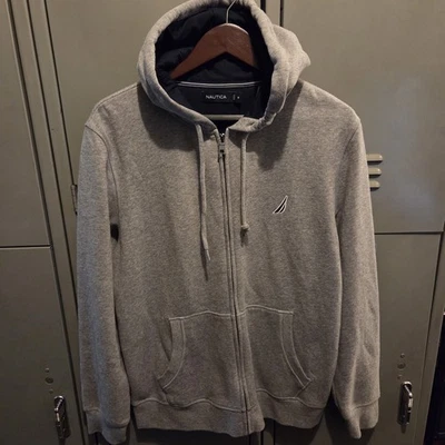Mens Nautica Super Soft Zip Hoodie In Gray Size Medium  NWT - Image 1 of 4