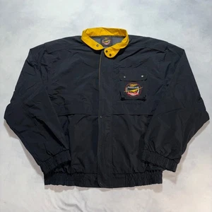 Vintage Miller Beer Racing Jacke Herren XL Original Draft schwarz gelb Windbreaker - Bild 1 von 10