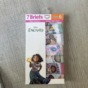 Disney Encanto Mädchen Slips Größe 6 (7 Slips pro Packung) NEU Mädchen Unterwäsche - Bild 1 von 2