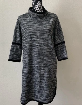 Max Studio Women’s Tweed Mock Neck Dress With Pockets Sz Medium NWT $98 - Image 1 of 4