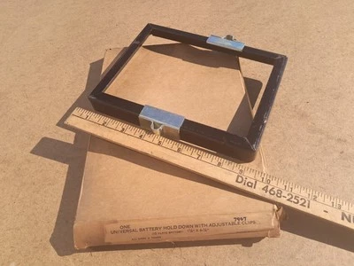 Vintage Car Ford Chevy Buick Battery Hold down 9 X 7 Metal Slide 1940's 1950's - Image 1 of 4