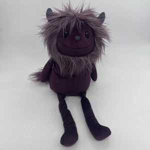 Jellycat Gibbles Monster Dark Purple Horns & Fluffy Mane Retired Plush - Picture 1 of 7