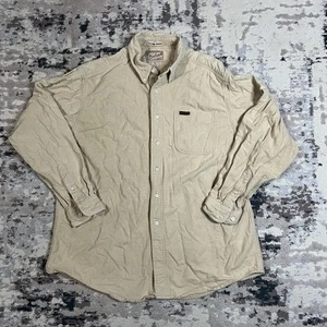 Camisa de tela gamuza Woolrich Sportman vintage talla XL beige algodón abotonada - Imagen 1 de 12
