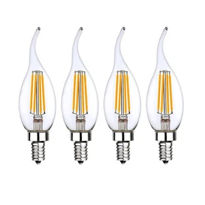 Low Voltage 12V 24V Candelabra E12 Base LED Light Bulb Flame Tip 40Watt Equiv... - Picture 1 of 7