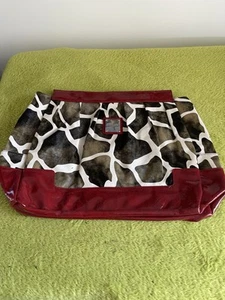 Miche Bag Purse Cover Skirt Shell Prima Size Lexi Giraffe Animal Print Red Trim - Picture 1 of 10