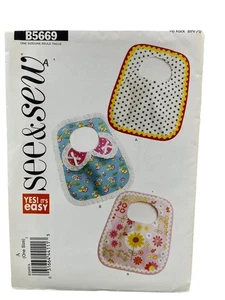 Butterick B5669 Baby Bib Sewing Pattern One Size Easy UNCUT FF - Picture 1 of 2
