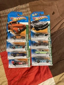 Hot Wheels 2012 Treasure Hunt Set Of 8 Cars 1,3,5,6,7,8,12, 14 - Picture 1 of 24