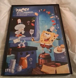 Spongebob Schwammkopf Gesichter Nickelodeon gerahmter Druck Anzeige 2003 8,5x11  - Bild 1 von 1
