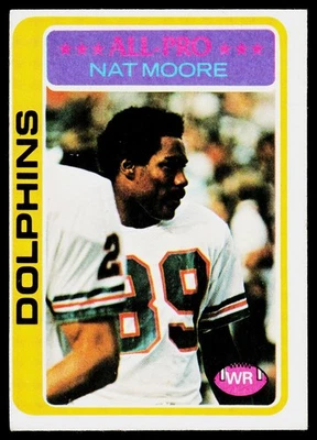 Nat Moore, 1978 Topps, #440, Miami Dolphins, - Image 1 of 2