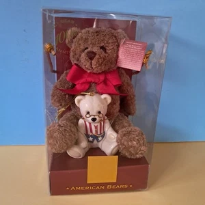 Lenox American Bears (Teddybären 100th Anniversary) Plüsch + Ornament NEU IM KARTON - Bild 1 von 14