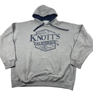 Felpa con cappuccio Knott’s Berry Farm California grigio blu navy logo pullover XL - Foto 1 di 7