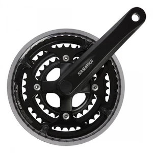 Sr Suntour XCE w/ Chainguard Crankset 170x48/38/28 119mm JIS Square Taper - Picture 1 of 1