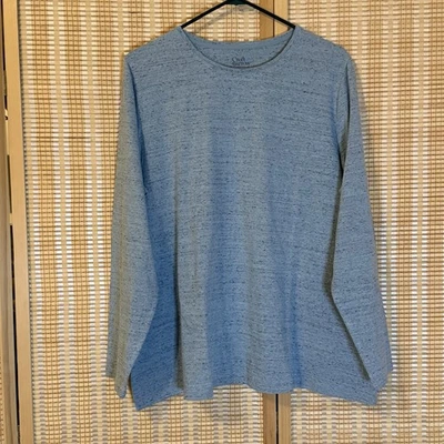 Croft & Barrow Mujer 1X Top Mangas Largas Base Azul Ropa Activa Informal Posterior Foto 1 de 4