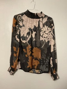 Frank Lyman Montreal Collection Gr. 18 transparente geblümte Rüschenbluse - Bild 1 von 3