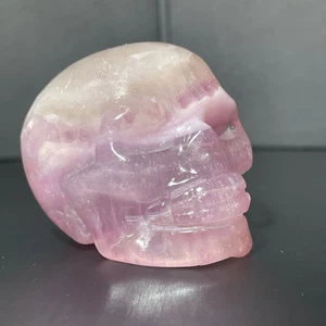 Teschio cristallo fluorite naturale 182g, esemplare di teschio di quarzo intagliato a mano guarigione - Foto 1 di 16