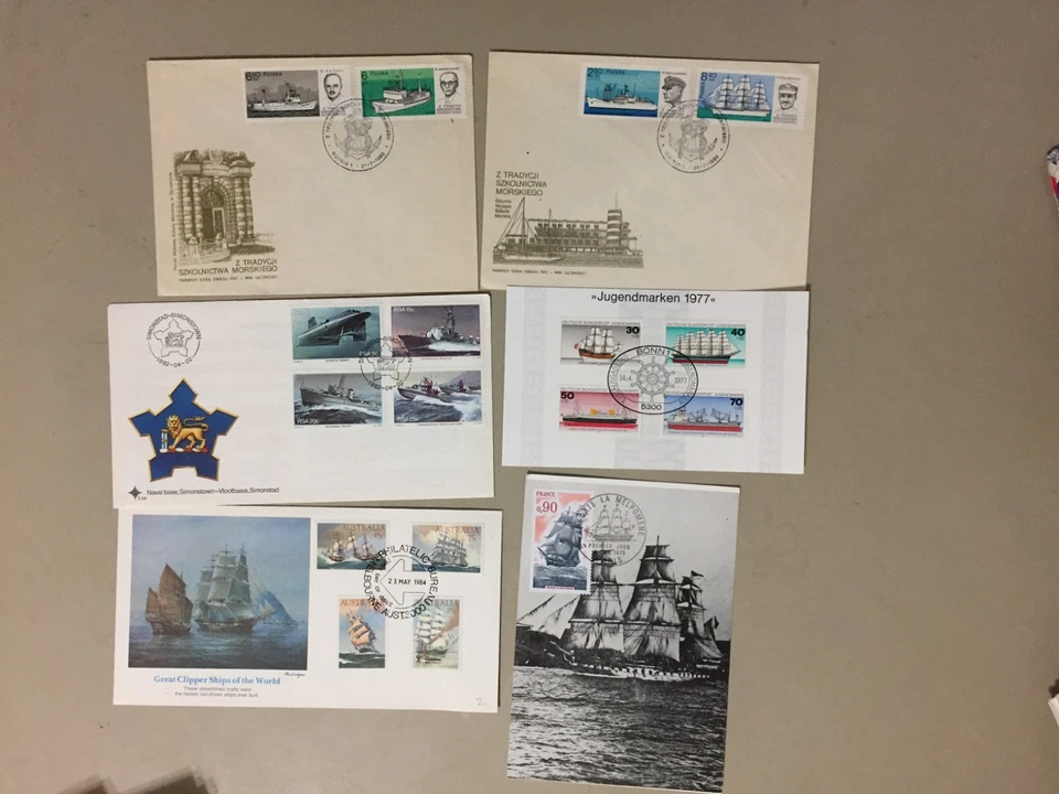 Six SHIP fdc and maxi card - Image 1 of 1