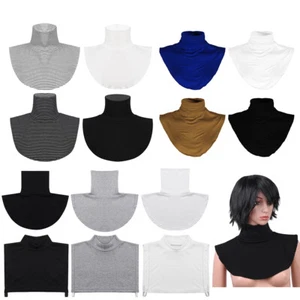 Detachable Cotton Turtleneck False Dickey Mock Collar Neckline Fake Neck Warmer - Picture 1 of 176