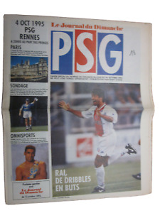 FRANCE Paris SG 1995/96 v Rennes match programme football 04/10/1995