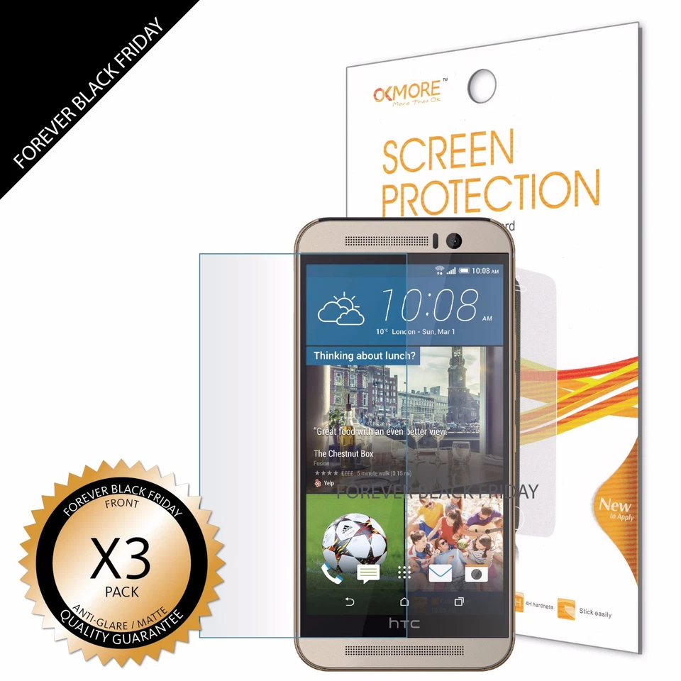 [6 Pieces] HTC ONE M9 Anti-Glare Matte Screen Protector Cover Guard Shield - Image 1 of 1