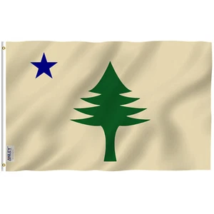 Anley Fly Breeze 3x5 Foot Maine State Flag - Maine ME 1901-1909 Flags - Picture 1 of 6