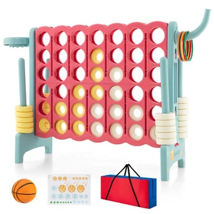 Giant 4-to-Score Game Set w/Quick-release Lever 42 Jumbo Rings Upgraded Stickers - Picture 1 of 7