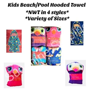 ST EVE Kids Hooded Beach / Pool Cover-Up Wearable Beach Towel Choose Size - Picture 1 of 31