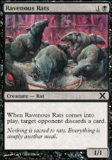 4x Ravenous Rats MTG 10th Edition NM Magic Regular