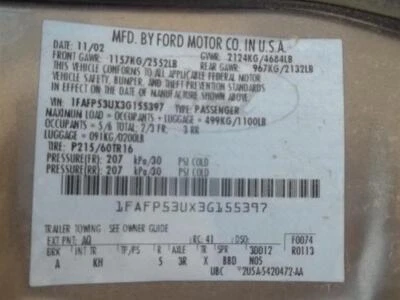 Ventilador de refrigeración del motor izquierdo usado motor se adapta a: conjunto de ventilador Ford Taurus 2003 grado izquierdo Foto 1 de 4