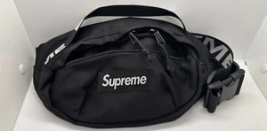 Used Supreme SS18 Waist Bag Black bottom zipper missing Good Condition - Picture 1 of 3