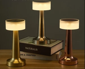 Table Lamp Eye Protection Metal Hotel Bar Restaurant Bedside Usb Rechargeable - Picture 1 of 11