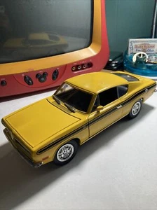 Road Legends 1969 Plymouth Barracuda 383 Yellow Cuda 1/18 Diecast - Picture 1 of 7