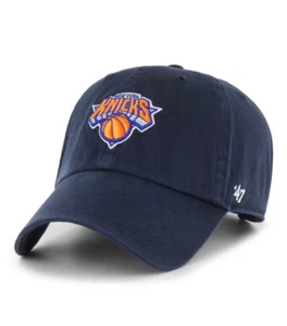 New York Knicks '47 Brand Navy Blue Clean Up Adjustable Dad Hat - Picture 1 of 2