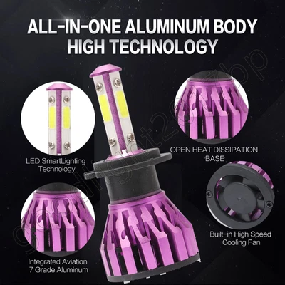 9005 LED Headlight Driving Fog Light Replacement Bulbs Kit Resistor 88000LM Foto 1 de 4