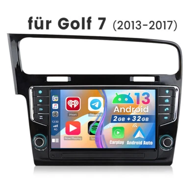 9" Android 13.0 Apple Carplay Autoradio GPS DSP BT Für VW Golf VII MK7 2013-2017 - Bild 1 von 4