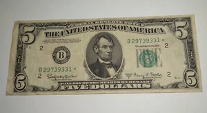 1950 E GODLESS $5 STAR NOTE ("WILL PAY TO THE BEARER ON DEMAND") - Picture 1 of 3