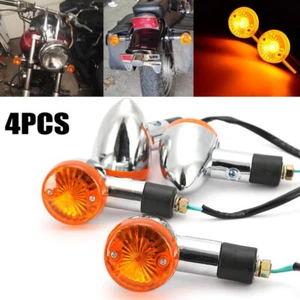 4Pcs Motorcycle Turn Signal Light Amber For Honda VTX1300 C R S VTX1800F3 - Foto 1 di 9