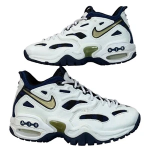 Vintage Nike Air Dagger White Mid Night Navy 1997 Sneakers Size 7.5 Not Wearable - Picture 1 of 11
